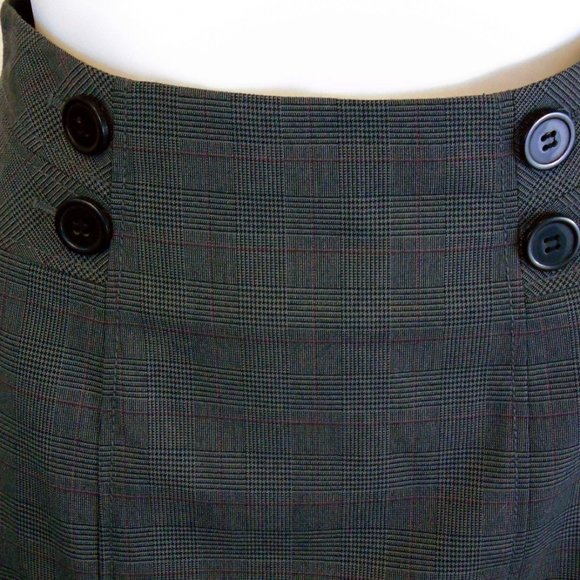 ESPRIT Gray Plaid Pencil Skirt - NEW Size 2 - Picture 6 of 6
